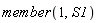 member(1, S1)