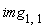 img[1, 1]