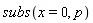 subs(x = 0, p)