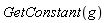 GetConstant(g)