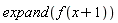 expand(f(x+1))