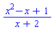 (x^2-x+1)/(x+2)