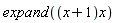 expand((x+1)*x)