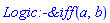 Logic:-`&iff`(a, b)