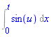 Int(sin(u), x = 0 .. t)