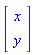 Vector[column]([[__x__], [__y__]])