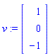 v := Vector[column]([[1], [0], [-1]])