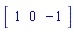 Vector[row]([1, 0, -1])