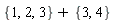 {1, 2, 3}+{3, 4}
