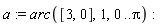 a := arc([3, 0], 1, 0 .. Pi)