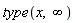 type(x, infinity)