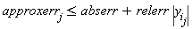 approxerr[j] <= abserr+relerr*abs(y[i][j])
