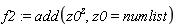 f2 := add(z0^z, z0 = numlist)