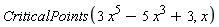 CriticalPoints(3*x^5-5*x^3+3, x)