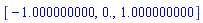 [-1.000000000, 0., 1.000000000]