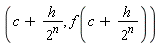 c+h/2^n, f(c+h/2^n)