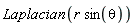 Laplacian(r*sin(theta))