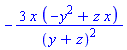 -3*x*(-y^2+z*x)/(y+z)^2