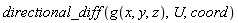 directional_diff(g(x, y, z), U, coord)