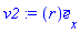 v2 := Vector[column]([[r], [0], [0]], ["x", "y", "z"], "field")
