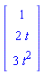 Vector[column]([[1], [2*t], [3*t^2]])
