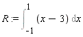 R := Int(x-3, x = -1 .. 1)