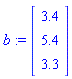 b := Vector[column]([[3.4], [5.4], [3.3]])