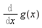 Diff(g(x), x)