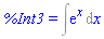 %Int3 = Int(exp(x), x)