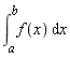 int(f(x), x = a .. b)