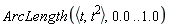 ArcLength(`<,>`(t, t^2), 0. .. 1.0)