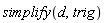 simplify(d, trig)