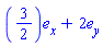 Vector[column]([[3/2], [2]], ["x", "y"])