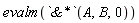 evalm(`&*`(A, B, 0))