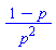 (1-p)/p^2