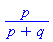 p/(p+q)