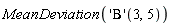 MeanDeviation(('Beta')(3, 5))