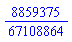 8859375/67108864