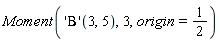 Moment(('Beta')(3, 5), 3, origin = 1/2)