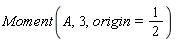 Moment(A, 3, origin = 1/2)
