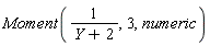 Moment(1/(Y+2), 3, numeric)