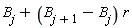 B[j]+(B[j+1]-B[j])*r