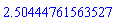 2.50444761563527
