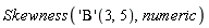 Skewness(('Beta')(3, 5), numeric)