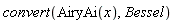 convert(AiryAi(x), Bessel)