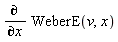 diff(WeberE(v, x), x)