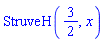 StruveH(3/2, x)