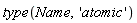 type(Name, 'atomic')