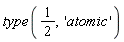 type(1/2, 'atomic')