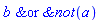 `&or`(b, `&not`(a))